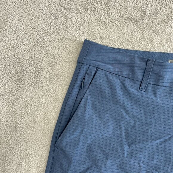 NWOT Hang Ten Men's Size 34 Blue Striped Shorts Polyester Blend Hybrid - Picture 7 of 8